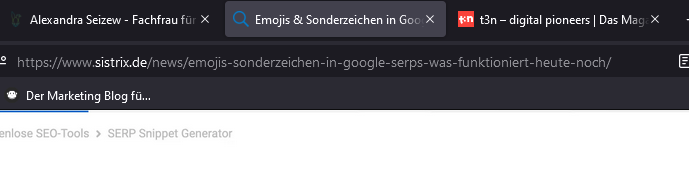 Meta Title im Browser