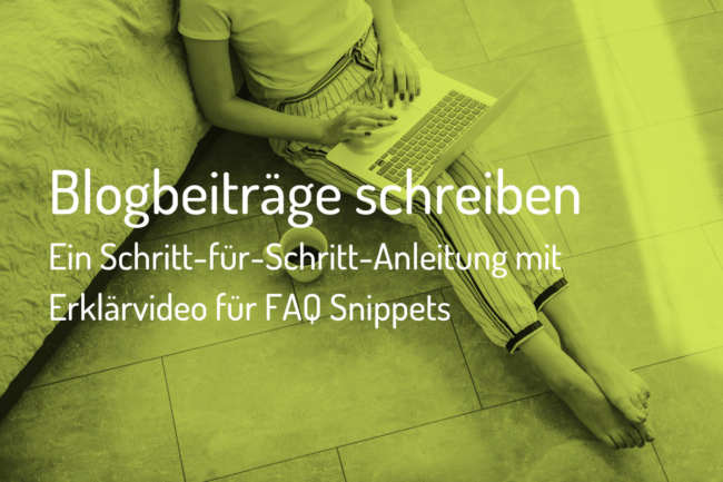 Blogbeiträge erfolgreich schreiben