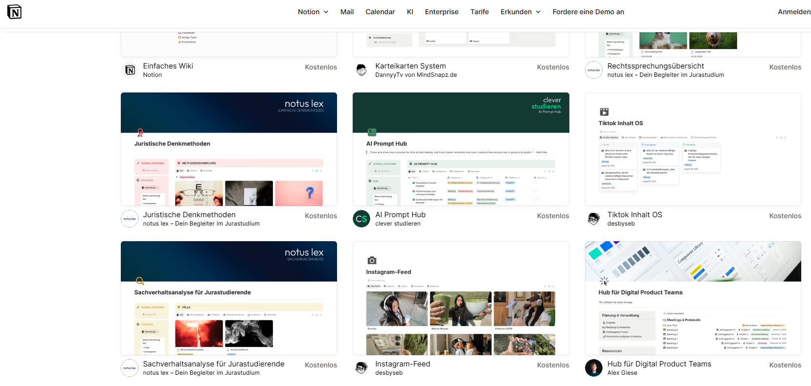 Notion Wissensdatenbank aufbauen und Vorlagen nutzen