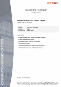 Urkunde Inside the Belly of Search Engine